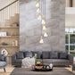 Z-Lite Aimie 7-Light Candelabra Bulb Base Modern Gold Steel Frame Feathered White Glass Shade Chandelier
