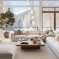 Z-Lite Aimie 7-Light Candelabra Bulb Base Modern Gold Steel Frame Feathered White Glass Shade Chandelier
