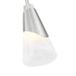 Z-Lite Aimie 828P6-ROD-BN 1-Light Candelabra Bulb Base Brushed Nickel Steel Frame Feathered White Glass Shade Pendant Light