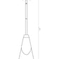 Z-Lite Aimie 828P6-ROD-BN 1-Light Candelabra Bulb Base Brushed Nickel Steel Frame Feathered White Glass Shade Pendant Light