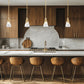 Z-Lite Aimie 828P6-ROD-MGLD 1-Light Candelabra Bulb Base Modern Gold Steel Frame Feathered White Glass Shade Pendant Light