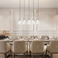 Z-Lite Aimie 828P7-5L-BN 5-Light Candelabra Bulb Base Brushed Nickel Steel Frame Feathered White Glass Shade Linear Chandelier