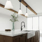 Z-Lite Alaric 10" 1-Light Matte Black Pendant Light With White Glass Shade
