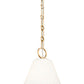 Z-Lite Alaric 10" 1-Light Modern Gold Pendant Light With White Glass Shade