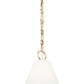 Z-Lite Alaric 10" 1-Light Modern Gold Pendant Light With White Glass Shade