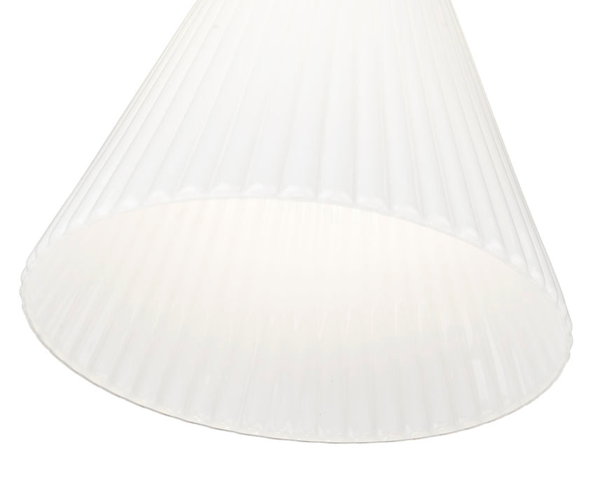 Z-Lite Alaric 10" 1-Light Modern Gold Pendant Light With White Glass Shade