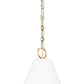 Z-Lite Alaric 10" 1-Light Modern Gold Pendant Light With White Glass Shade