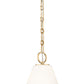 Z-Lite Alaric 10" 1-Light Modern Gold Pendant Light With White Glass Shade
