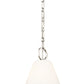 Z-Lite Alaric 10" 1-Light Polished Nickel Pendant Light With White Glass Shade
