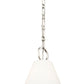 Z-Lite Alaric 10" 1-Light Polished Nickel Pendant Light With White Glass Shade