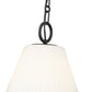 Z-Lite Alaric 14" 1-Light Matte Black Pendant Light With White Glass Shade