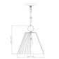 Z-Lite Alaric 14" 1-Light Modern Gold Pendant Light With White Glass Shade