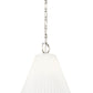 Z-Lite Alaric 14" 1-Light Polished Nickel Pendant Light With White Glass Shade