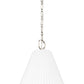 Z-Lite Alaric 14" 1-Light Polished Nickel Pendant Light With White Glass Shade