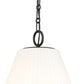 Z-Lite Alaric 18" 3-Light Matte Black Pendant Light With White Glass Shade