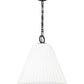 Z-Lite Alaric 18" 3-Light Matte Black Pendant Light With White Glass Shade