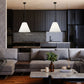 Z-Lite Alaric 18" 3-Light Matte Black Pendant Light With White Glass Shade