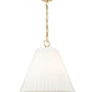 Z-Lite Alaric 18" 3-Light Modern Gold Pendant Light With White Glass Shade