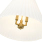 Z-Lite Alaric 18" 3-Light Modern Gold Pendant Light With White Glass Shade