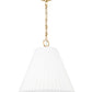 Z-Lite Alaric 18" 3-Light Modern Gold Pendant Light With White Glass Shade