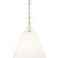 Z-Lite Alaric 18" 3-Light Modern Gold Pendant Light With White Glass Shade