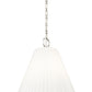 Z-Lite Alaric 18" 3-Light Polished Nickel Pendant Light With White Glass Shade