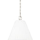 Z-Lite Alaric 18" 3-Light Polished Nickel Pendant Light With White Glass Shade