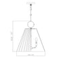Z-Lite Alaric 18" 3-Light Polished Nickel Pendant Light With White Glass Shade