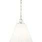 Z-Lite Alaric 18" 3-Light Polished Nickel Pendant Light With White Glass Shade