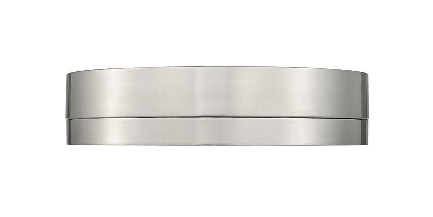 Z-Lite Algar 12" 1-Light LED Brushed Nickel Steel and Frosted Acrylic Shade Flush Mount Light