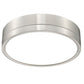 Z-Lite Algar 12" 1-Light LED Brushed Nickel Steel and Frosted Acrylic Shade Flush Mount Light