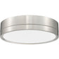 Z-Lite Algar 12" 1-Light LED Brushed Nickel Steel and Frosted Acrylic Shade Flush Mount Light