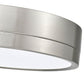 Z-Lite Algar 12" 1-Light LED Brushed Nickel Steel and Frosted Acrylic Shade Flush Mount Light