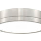 Z-Lite Algar 12" 1-Light LED Brushed Nickel Steel and Frosted Acrylic Shade Flush Mount Light