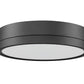 Z-Lite Algar 12" 1-Light LED Matte Black Steel and Frosted Acrylic Shade Flush Mount Light