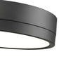 Z-Lite Algar 12" 1-Light LED Matte Black Steel and Frosted Acrylic Shade Flush Mount Light