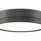Z-Lite Algar 12" 1-Light LED Matte Black Steel and Frosted Acrylic Shade Flush Mount Light