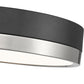 Z-Lite Algar 12" 1-Light LED Matte Black and Brushed Nickel Steel With Frosted Acrylic Shade Flush Mount Light