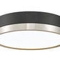 Z-Lite Algar 12" 1-Light LED Matte Black and Brushed Nickel Steel With Frosted Acrylic Shade Flush Mount Light