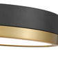 Z-Lite Algar 12" 1-Light LED Matte Black and Modern Gold Steel With Frosted Acrylic Shade Flush Mount Light