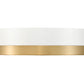 Z-Lite Algar 12" 1-Light LED Matte White and Modern Gold Steel With Frosted Acrylic Shade Flush Mount Light