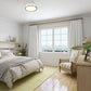 Z-Lite Algar 12" 1-Light LED Matte White and Modern Gold Steel With Frosted Acrylic Shade Flush Mount Light