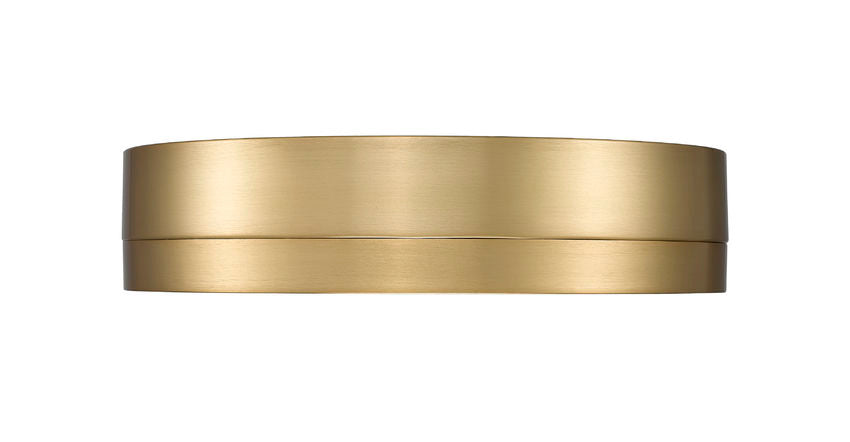 Z-Lite Algar 12" 1-Light LED Modern Gold Steel and Frosted Acrylic Shade Flush Mount Light