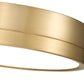 Z-Lite Algar 12" 1-Light LED Modern Gold Steel and Frosted Acrylic Shade Flush Mount Light