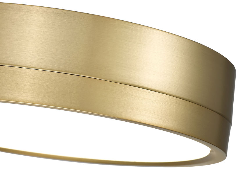 Z-Lite Algar 12" 1-Light LED Modern Gold Steel and Frosted Acrylic Shade Flush Mount Light