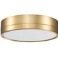 Z-Lite Algar 12" 1-Light LED Modern Gold Steel and Frosted Acrylic Shade Flush Mount Light