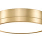 Z-Lite Algar 12" 1-Light LED Modern Gold Steel and Frosted Acrylic Shade Flush Mount Light