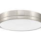 Z-Lite Algar 16" 1-Light LED Brushed Nickel Steel and Frosted Acrylic Shade Flush Mount Light