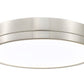 Z-Lite Algar 16" 1-Light LED Brushed Nickel Steel and Frosted Acrylic Shade Flush Mount Light