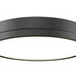 Z-Lite Algar 16" 1-Light LED Matte Black Steel and Frosted Acrylic Shade Flush Mount Light
